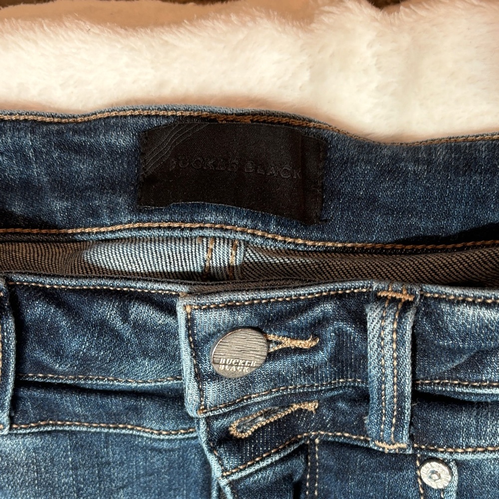 Buckle Black Fit #35 Distressed Blue Flare Jeans - Picture 3 of 5